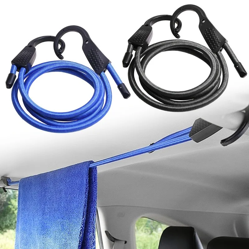 1.5 meters/59 inches elastic rope, adjustable tension band,car parts household clothesline, hook luggage tie, travel buckle rope
