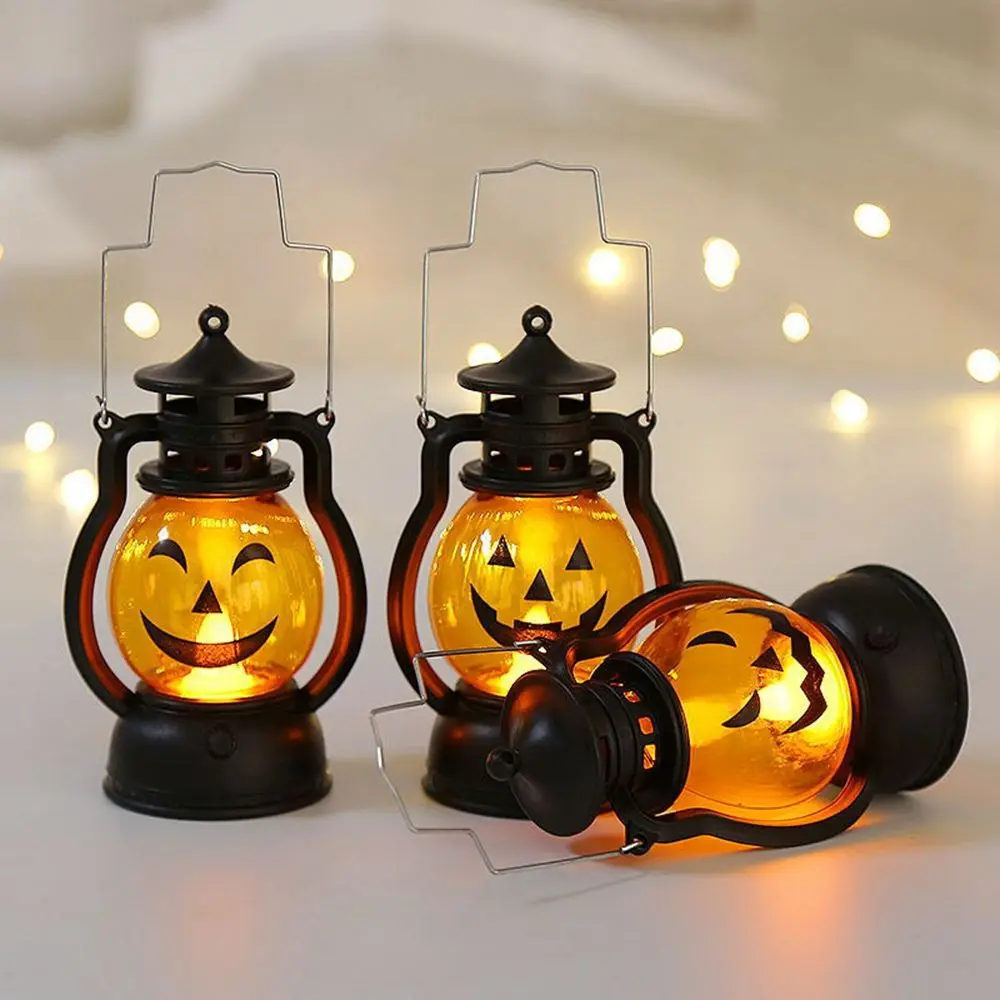 Horror Creative For Home Party DIY Party Supplies With Hanging Light LED Oil Lamp Halloween Decoration Pumpkin Lantern