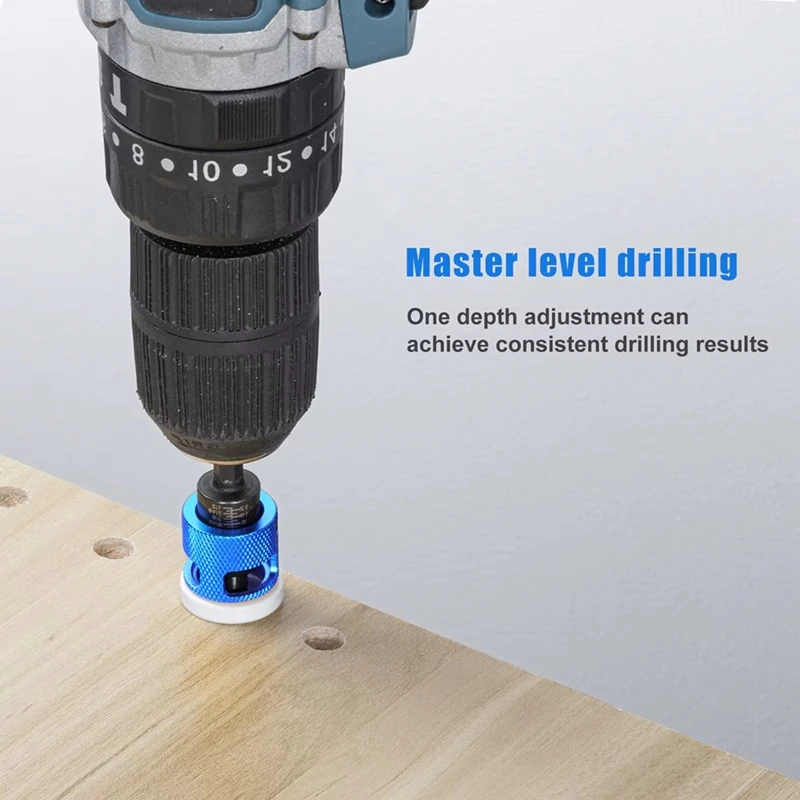 ABDJ-5 Pz/set Punta da trapano svasatore con arresto di profondità regolabile Apri foro a bassa attrito Punta da trapano svasata per carpenteria