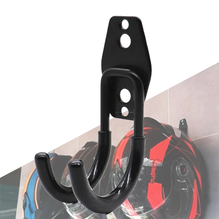 Wall Mount Helmet & Jacket Rack - Motorcycle Gear Organizer