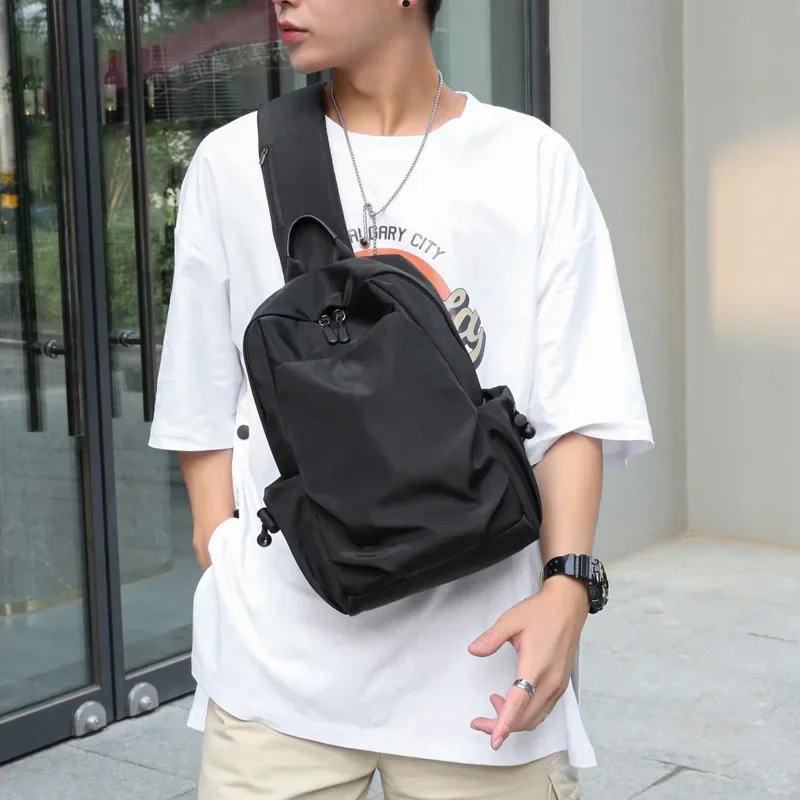 Men\'s Chest Bag Large Canvas Fashion Male Crossbody Bags Oxford Cloth Designer Man Student Shoulder Sling Casual Sports Phone