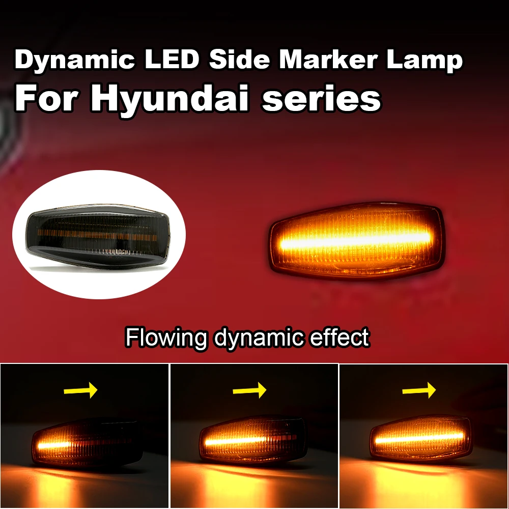 For Hyundai Elantra I10 Getz Sonata XG Tucson Terracan Coupe Trajet Turn Signal Light LED Side Marker Sequential Blinker Lamp
