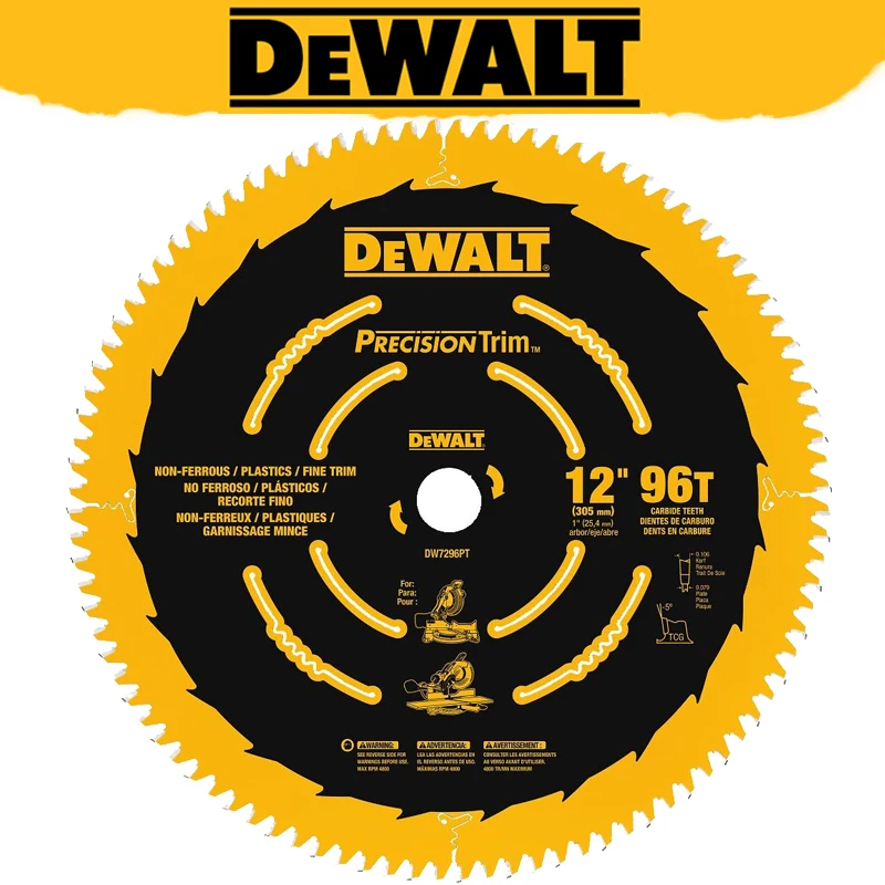 

DEWALT DW7296PT 12" 96T ULTRA-SMOOTH CROSSCUTTING SAW BLADE Bonded Abrasive Cutting Disc Cutting Electric Tools Parts