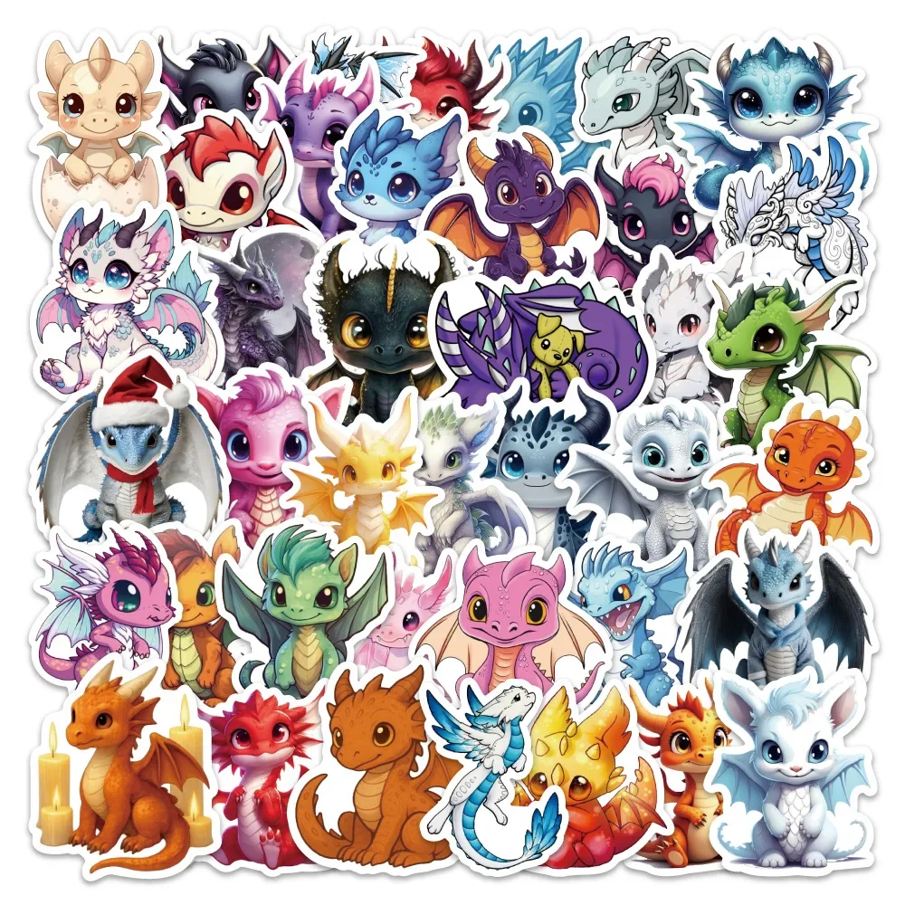 54PCS Cool Cartoon Cute Dinosaur Sticker DIY Decoration Waterproof Skateboard Notebook Graffiti Kids Toys Gifts
