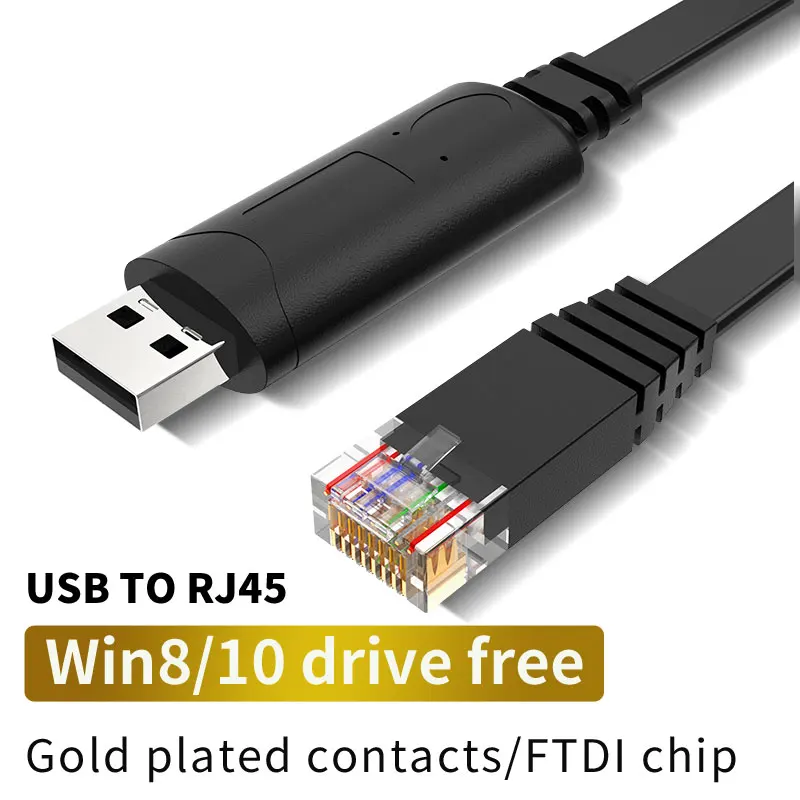 

Micflip OEM USB to RJ45 Console Cable FT232 RS232 Serial Adapter for Cisco Router 3m USB RJ 45 8P8C Converter USB Console Cable