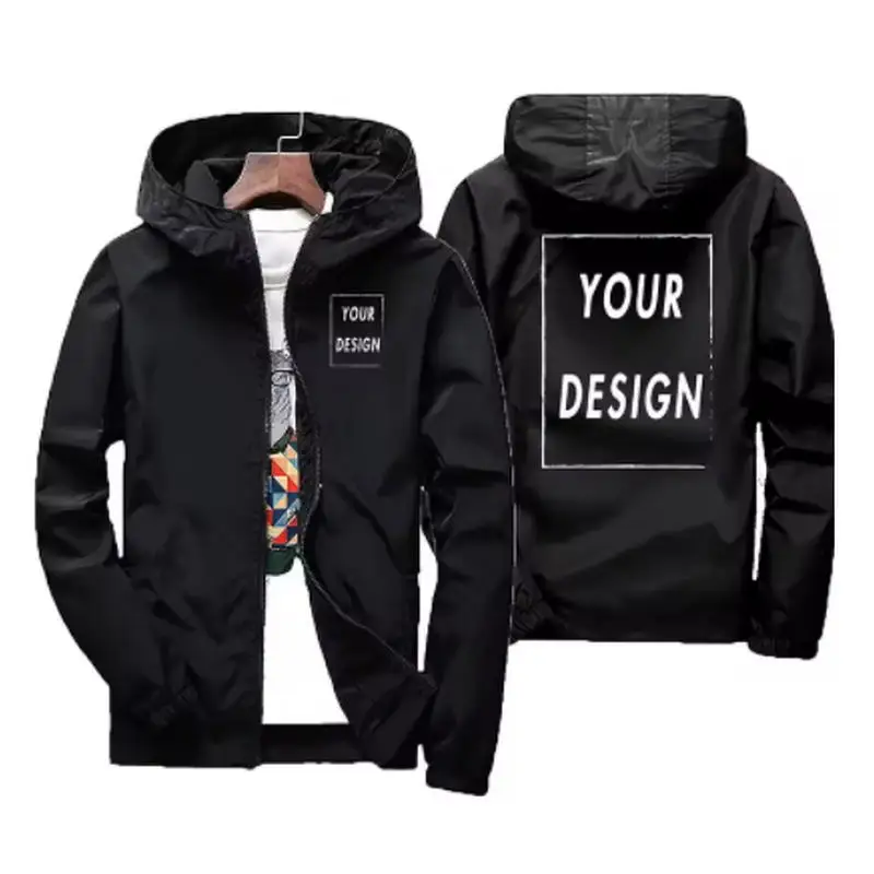 

Customized Name: Autumn Jacket, Men's Waterproof Windbreaker, Casual Clothing, Plus Size 7Xl, Black Outdoor Sportswear