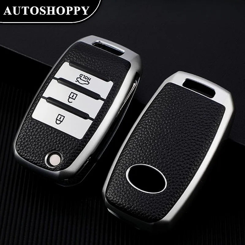 

Leather TPU Car Flip Key Case Cover for Kia Rio 3 K2 Ceed Cerato K3 Sportage4 Picanto K5 Optima Sorento Forte Stinger 2017 2018