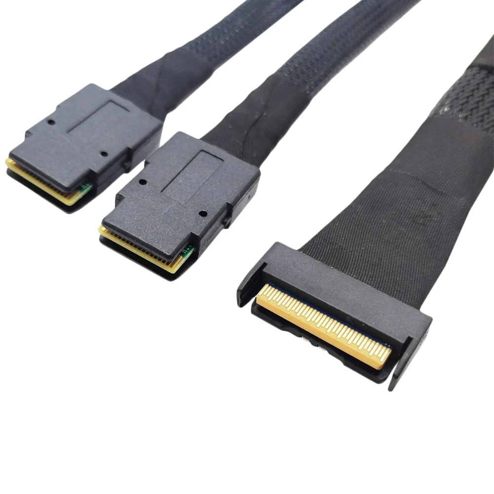 MClO X8 MCIO 8i(74P) ke kabel SFF-8087 ganda PCIE5.0 Server kabel adaptor kecepatan tinggi kabel koneksi kabel Server adaptor