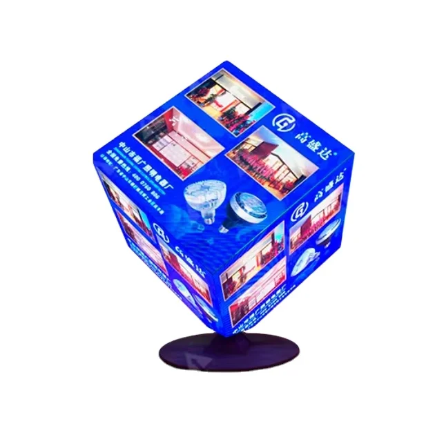Customizable Full-Color LED  Screen Multi-Faceted Indoor And Outdoor Cube Display For Shop Sign Advertising