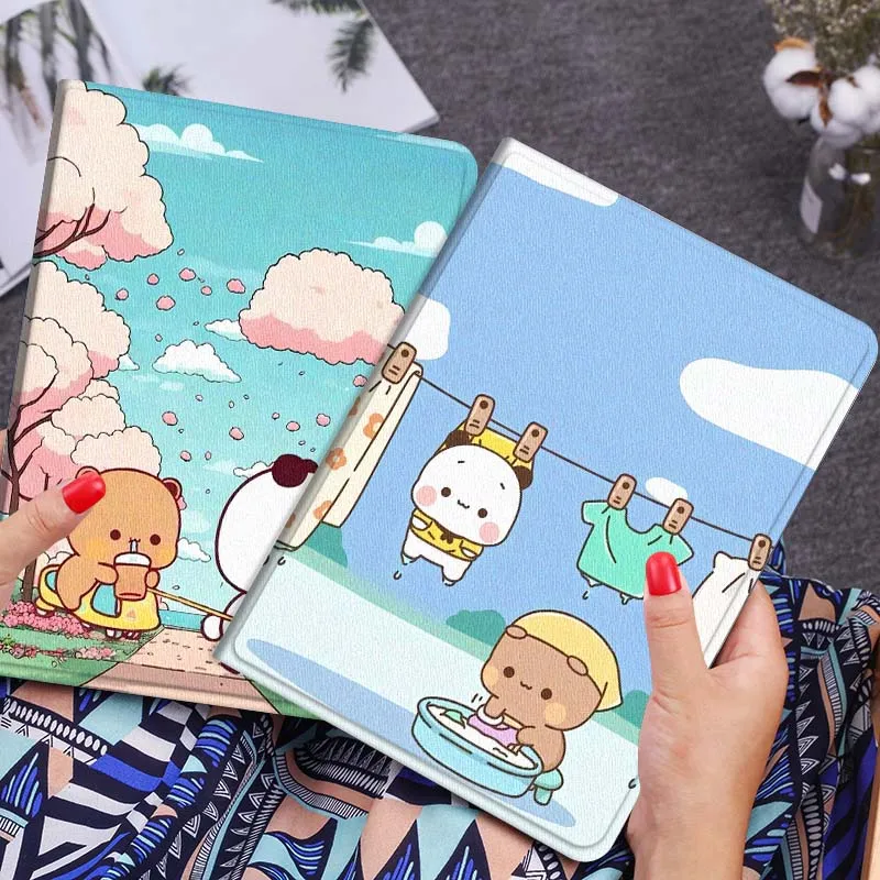 

Милый мультяшный чехол с медведем для планшетов Xiaomi Redmi Mi Poco Pad 2 5 6s 7 7s Ultra Pro Max 14 12.4 12.1 дюймов, мягкий чехол для планшета, подарок