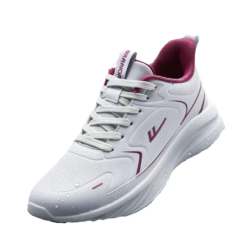 Running Shoes For Women Leather Upper Spring Summer Walking Shoes_voghion.com