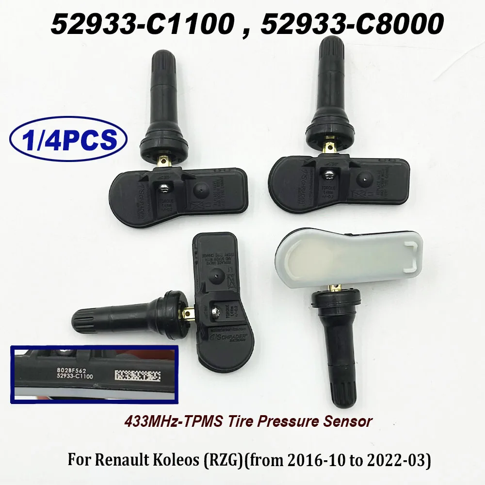 1/4 шт. 52933C1100 52933-C1100 TPMS 433 МГц датчик давления в шинах для H-yundai Sonata Santa Fe K-ia 52933-C8000 52933C8000