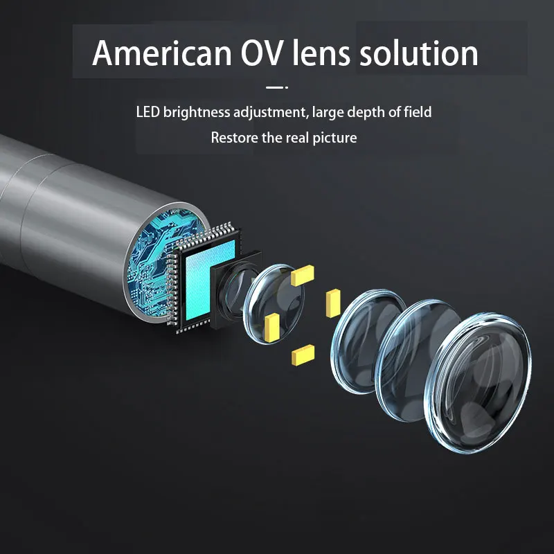 Endoscope Camera For Auto Car Inspection Tool With 360 Degree Rotary High Resolution 1080P Screen Waterproof Camara Endoscópica