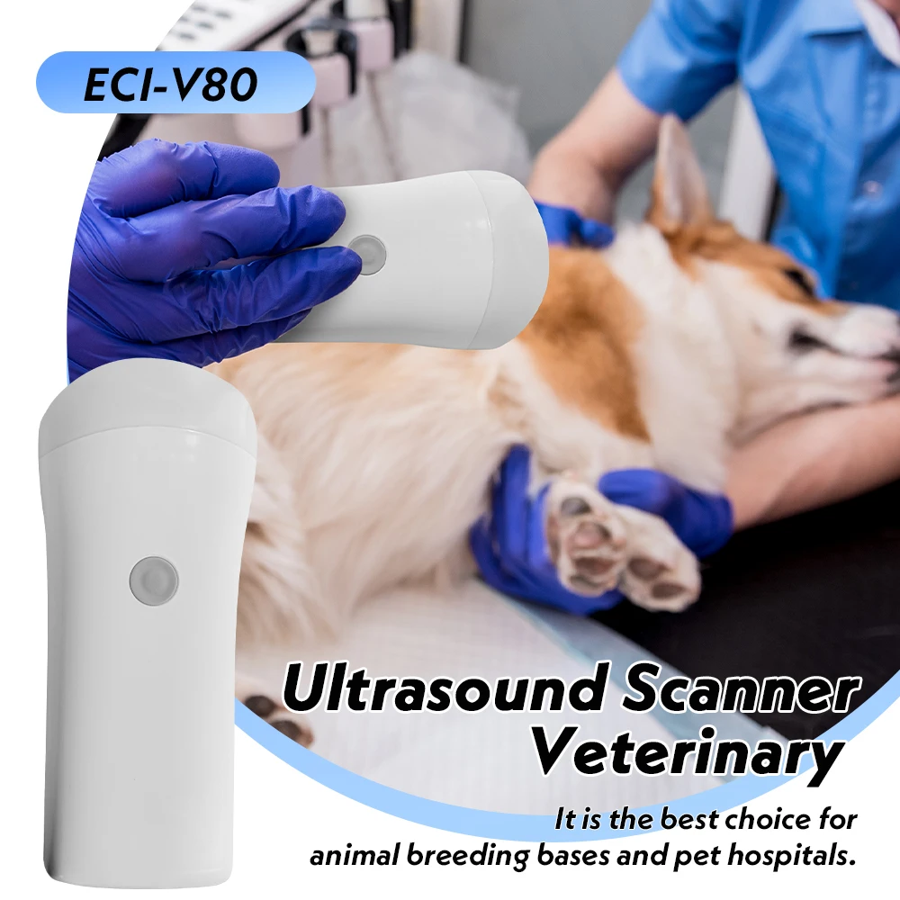 80 Element Veterinary Wireless Ultrasound Scanner Portable Handheld Pregnancy Test Ultrasound Machine for Pig Sheep