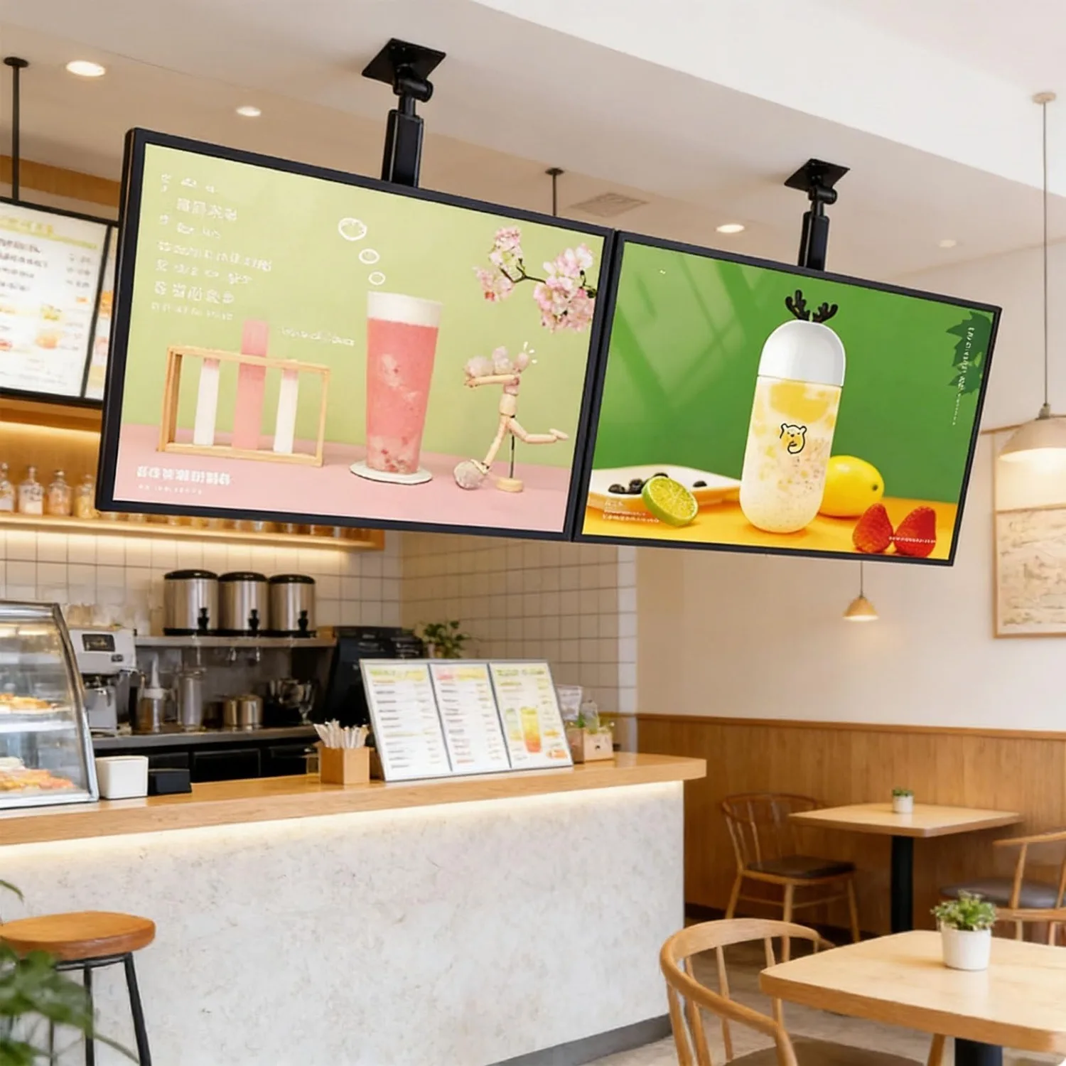 LED Advertising Screen, Restaurant Digital Menu Board & LED Backlit Display Screen, Rotatable Electronic Menu Board