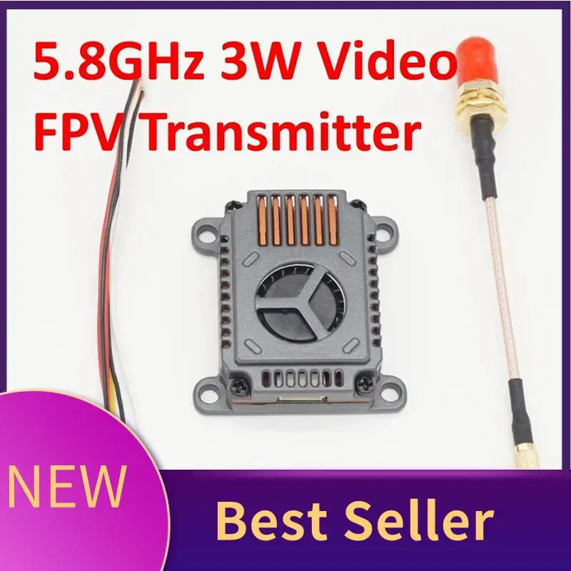 

HFES 5.8G 5.8Ghz 3W Video FPV Transmitter VTX 48CH 25Mw/3000Mw Adjustable For Long Rang Racer Drone Multirotor DIY Part