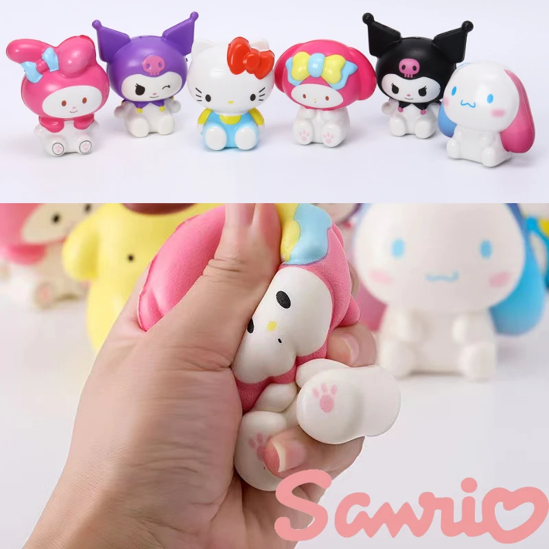 

Sanrio Cartoon Decompression Toys PU Slow Rebound Doll Hello Kitty Melody Kuromi Cinnamoroll Anime Figures Kids Birthday Gifts