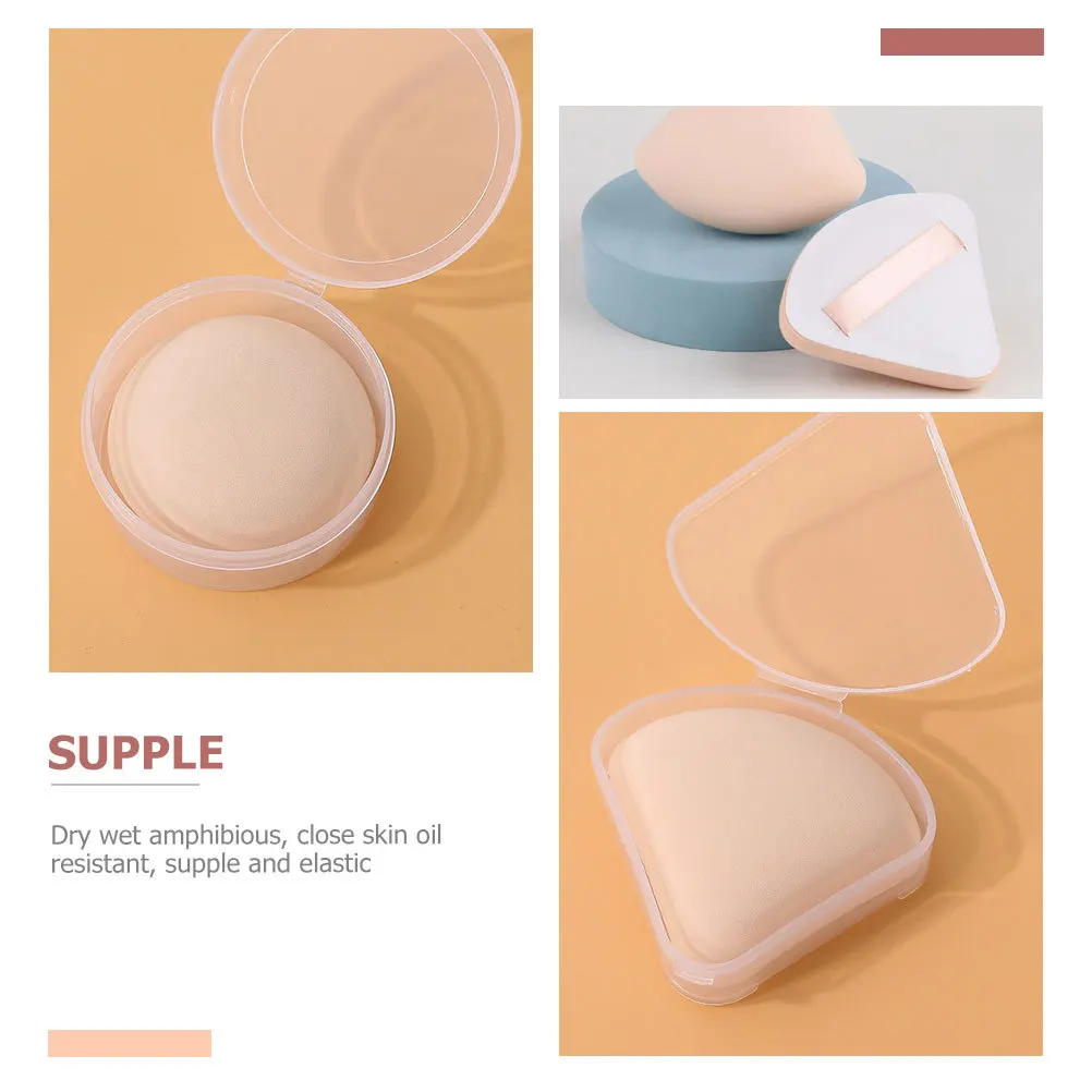 6 stuks poeder tweeërlei gebruik nat droog waaiervorm make-up tools voor dagelijkse schoonheidstoepassing dame accessoires