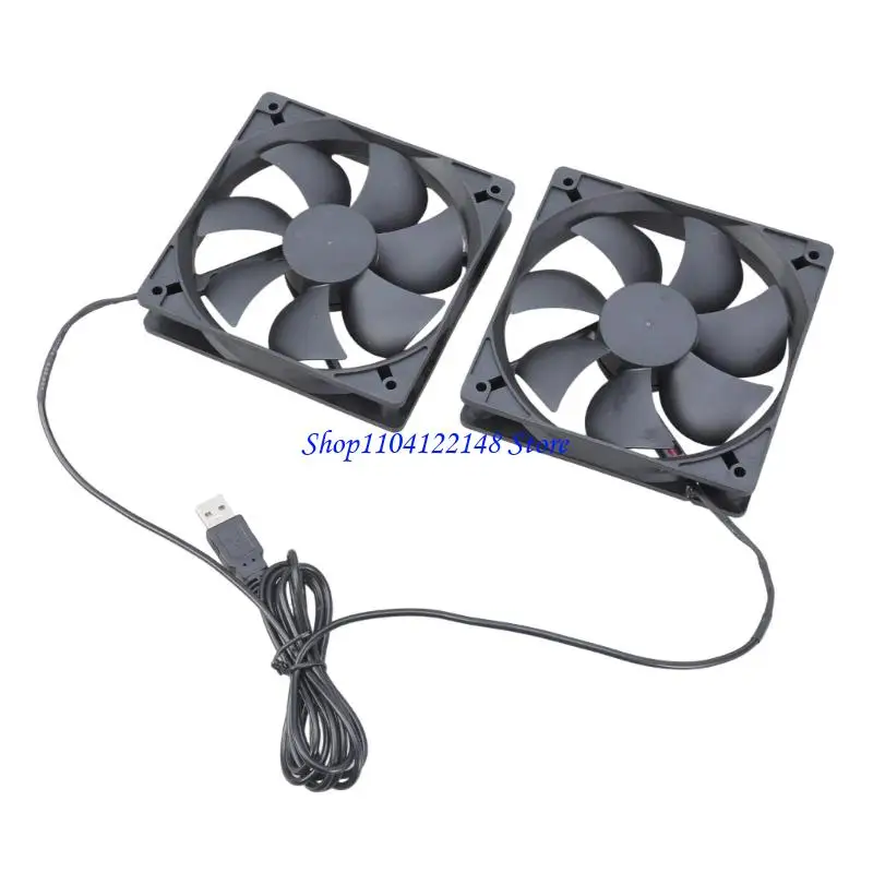 P9FA Black 12см 12025 USB Powered Computer Computer Case Fan 5V 1400RPM 45CFM