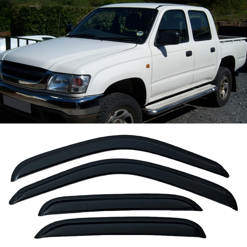 

Window Visor for TOYOTA HILUX CREW CAB PICKUP 2001 2002 2003 2004 Wind Deflectors Rain Guards Door Visor Vent Shades Ventvisor