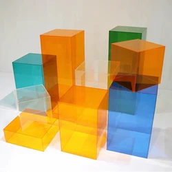 Acrylic Display Cabinet Shoe and Bag Display Stand,Window Display Stand,Colorful Lidless Display Cubes Box,Photography Props