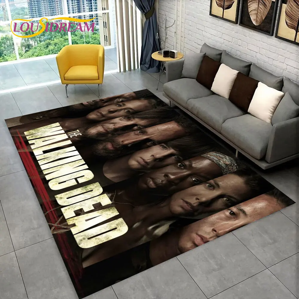 The Walking Dead Horror Area Rug Large,Carpet Rug for Living Room Bedroom Sofa Doormat Decoration,Kids Play Non-slip Floor Mat