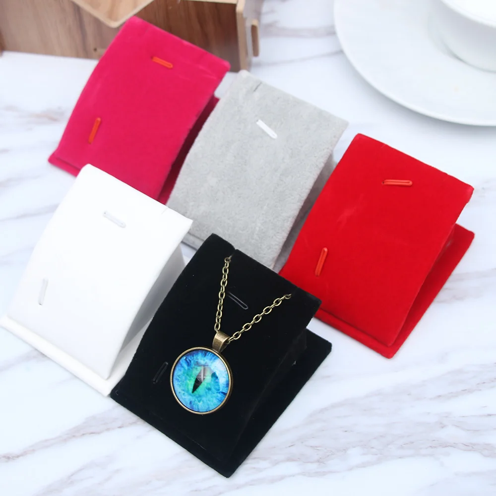 1Pc New Velvet Pendant Necklace Chain Jewelry Watch Display Stand Holder Bracelet Chain Rack Jewelry Organizer Display Stand