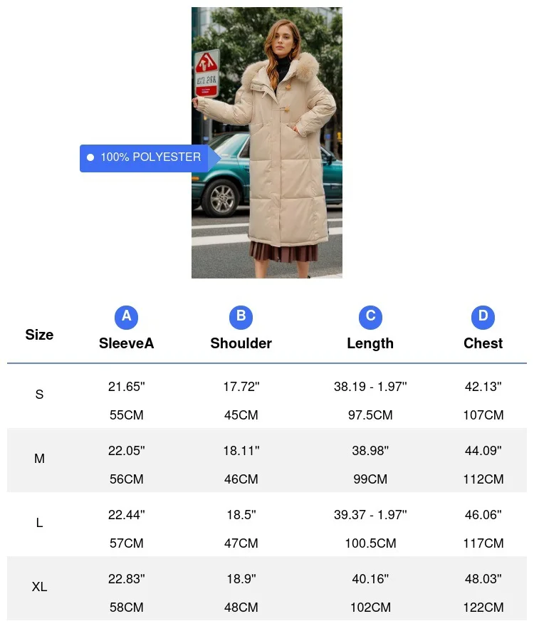 Dames dons katoenen gewatteerde jas lange losse dikke jas Koreaanse mode winter nieuwe stijl