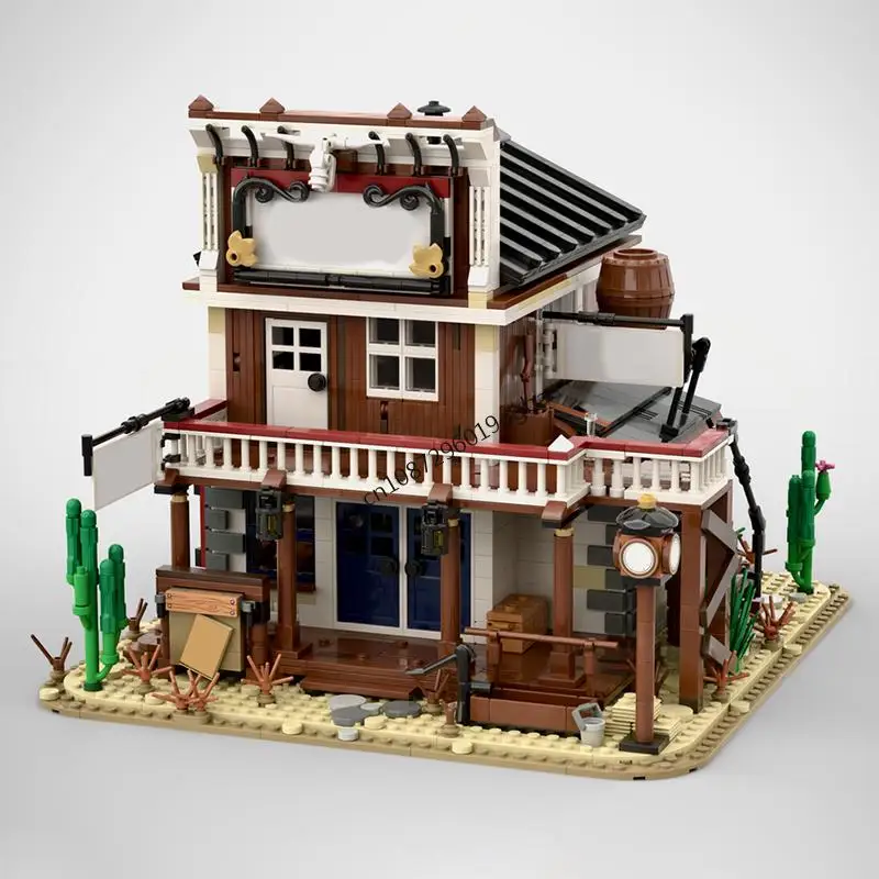 2355PCS City Hot Selling Street View Moc Wild West Detective Agency model creatieve ideeën Kind Speelgoed Montage Puzzel verjaardagscadeau