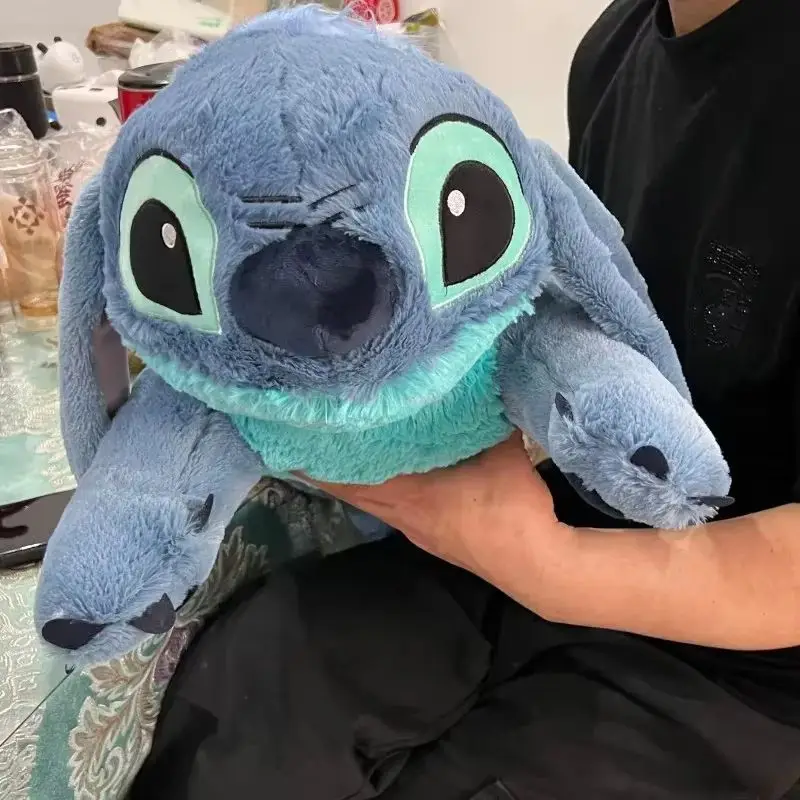 45/60/80cm Stitch Disney Doll Plush Toys Lilo&Stitch Plush Stuffed Doll Soft Pillow Prone Posture Dark/Light Blue Cute Gift Toys