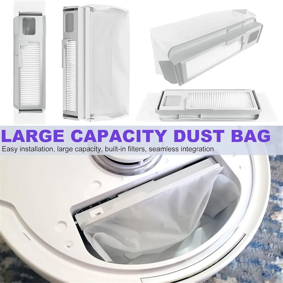 BRILLIANT 30PCS Brush Filter Dust Bag and Mop Cloth Kit for Freo X Ultra Vacuum Cleaner Accessories Replacement Parts