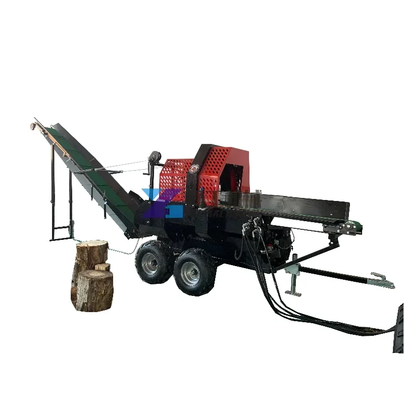 Hydraulic Firewood Processor Woodworking Machinery 30 Ton Log Splitter