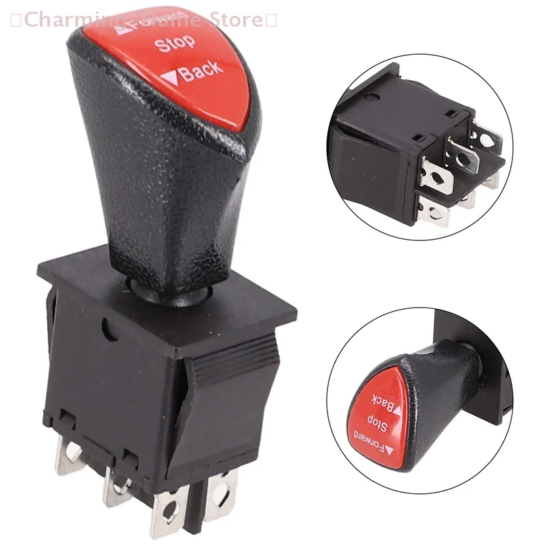 

【M】6 Pin DPDT Latching Slide Rocker Switch Forward Stop Back Control KCD46046P Reliable For 125V And 250V Applications