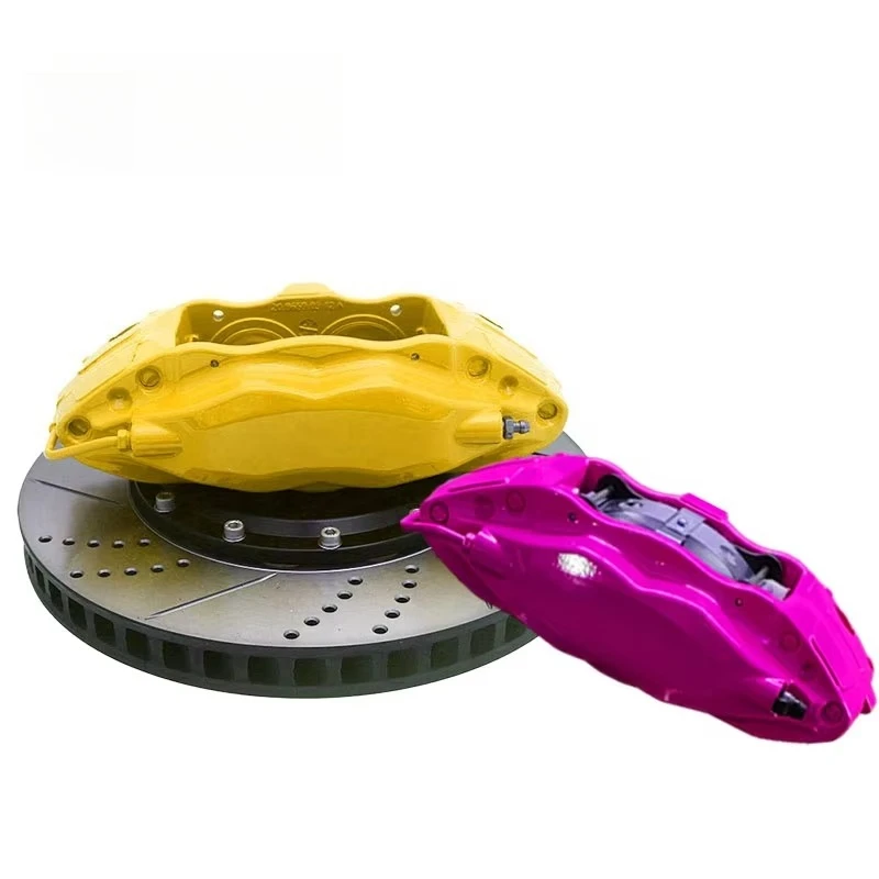

Yellow Car Break Caliper Repair Kit F50 4 Piston With Performance Brake Discs For Car Brake Tesla Bmw E92 E39 F15 X5