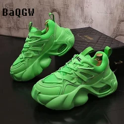 Sport Shoes for Women/Men's Casual Thick Bottom Mesh Breathable High Quality Running Shoes Waterproof Man Chunky Sneakers