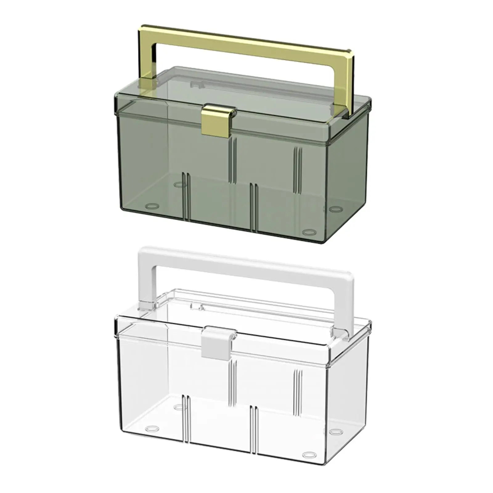 Estuche organizador de maquillaje con asa, estuche de primeros auxilios para gabinete deportivo para acampar