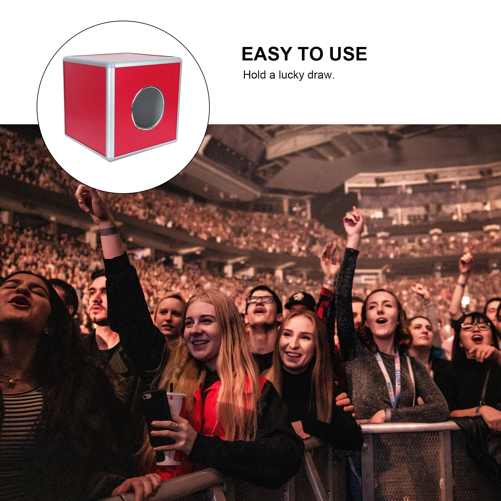 1Pcs Lottery Container Premium Aluminum Alloy Material Strong Storage Box for Prizes Donations Invisible Security