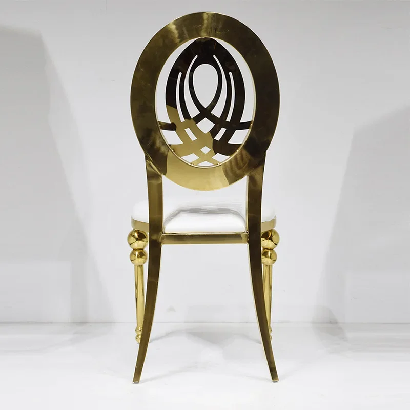 Stainless steel dining chair phoenix chair electroplated titanium gold silver suitable for wedding restaurant events party