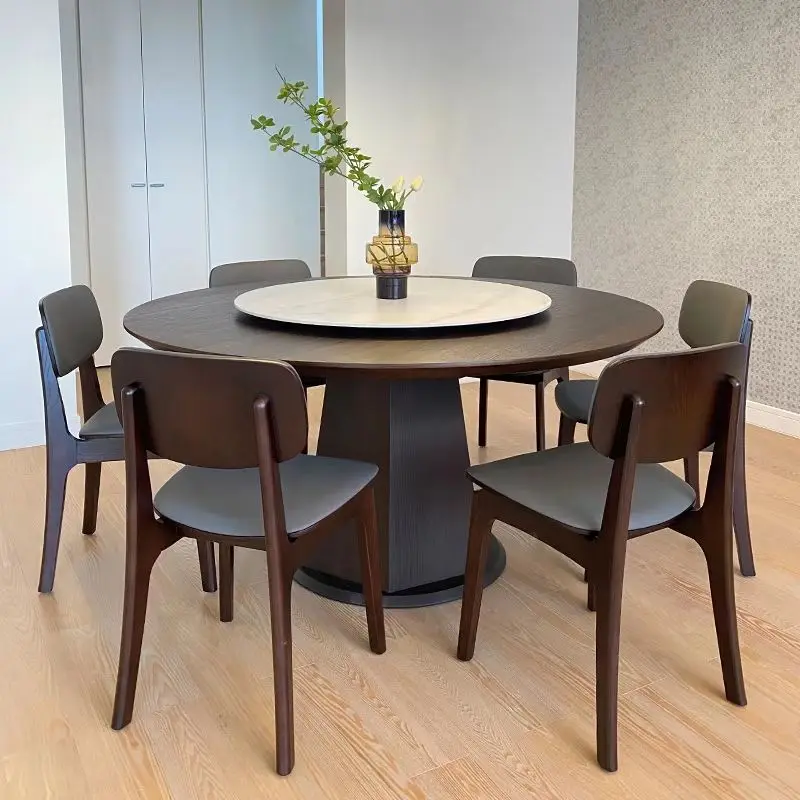 

Multifunctional Dining Table Cafe Craft Modern Living Room Chairs Furniture Luxury Round Type Mid-century Mesa Sliding Bar