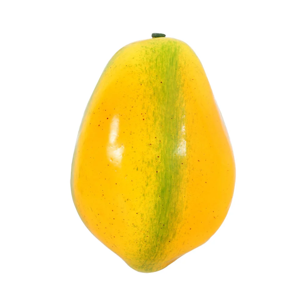 Simulation Papaya Model Christmas Tree Ornament Fake Fruit Figurines Desktop Yellow Props Foam Decor Models Decorative Decors