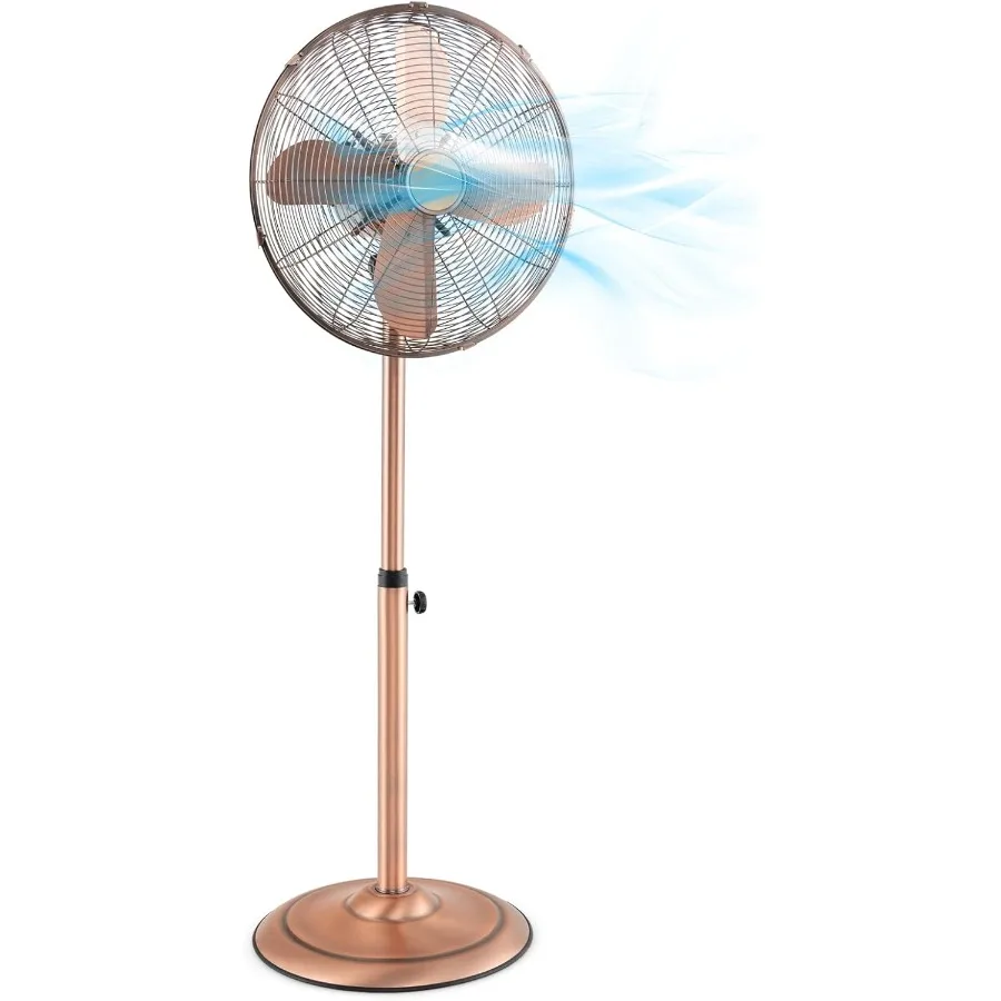 

16-позиционный вентилятор, качающийся вентилятор, сверхмощный металлический напольный вентилятор с 3 скоростями, электрический вентилятор с регулируемой высотой для спальни Li