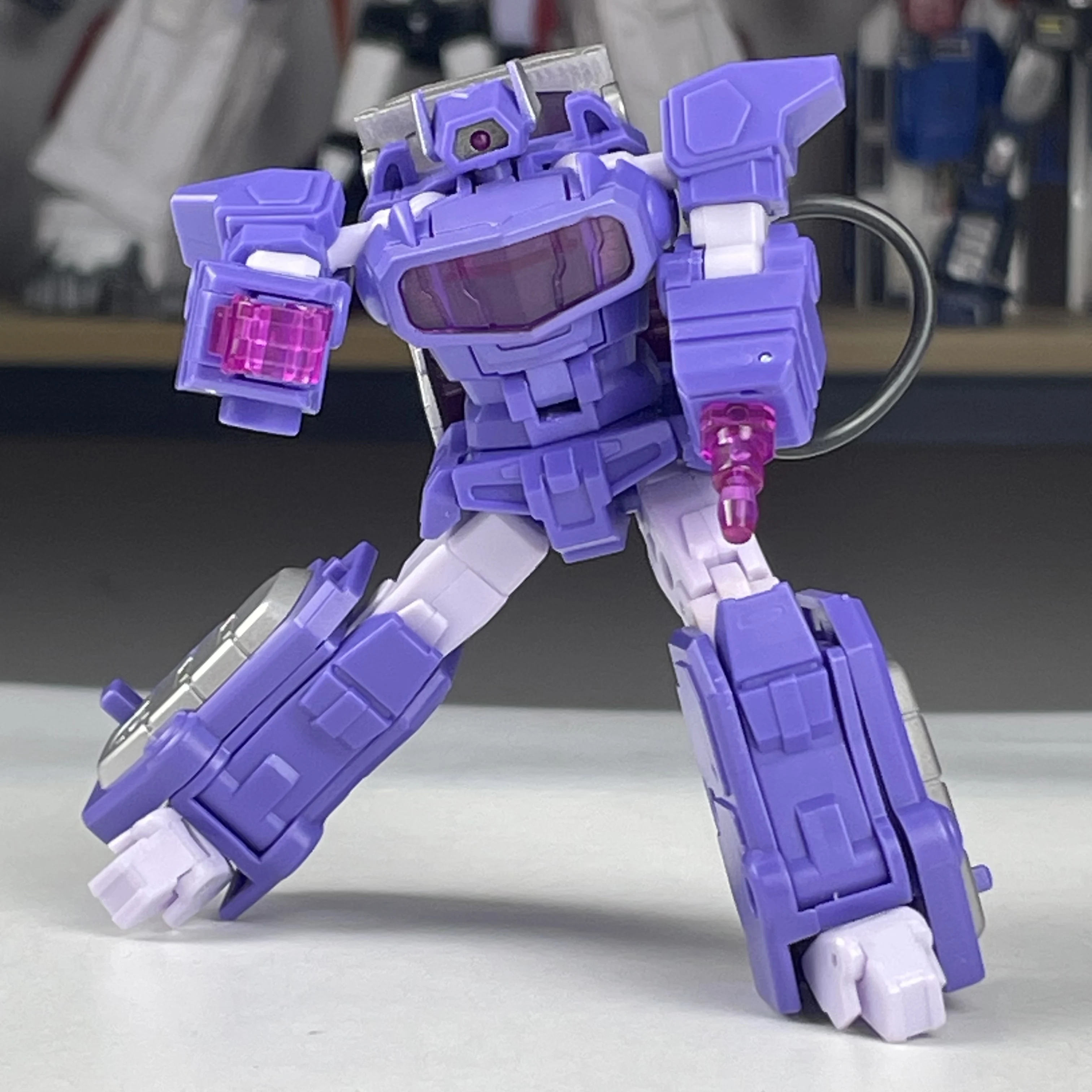 Juguetes transformadores PocketToys PT03 10CM Shockwave G1 versión animada Robot a pequeña escala modelo colección de figuras de acción Anime