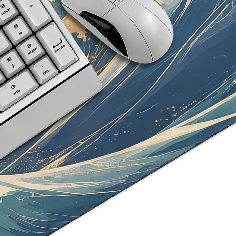 Orange Sunset Ocean Waves Mouse Pad Gaming XL HD Mousepad XXL MousePads Carpet Non-Slip Gaming laptop Mouse Mats