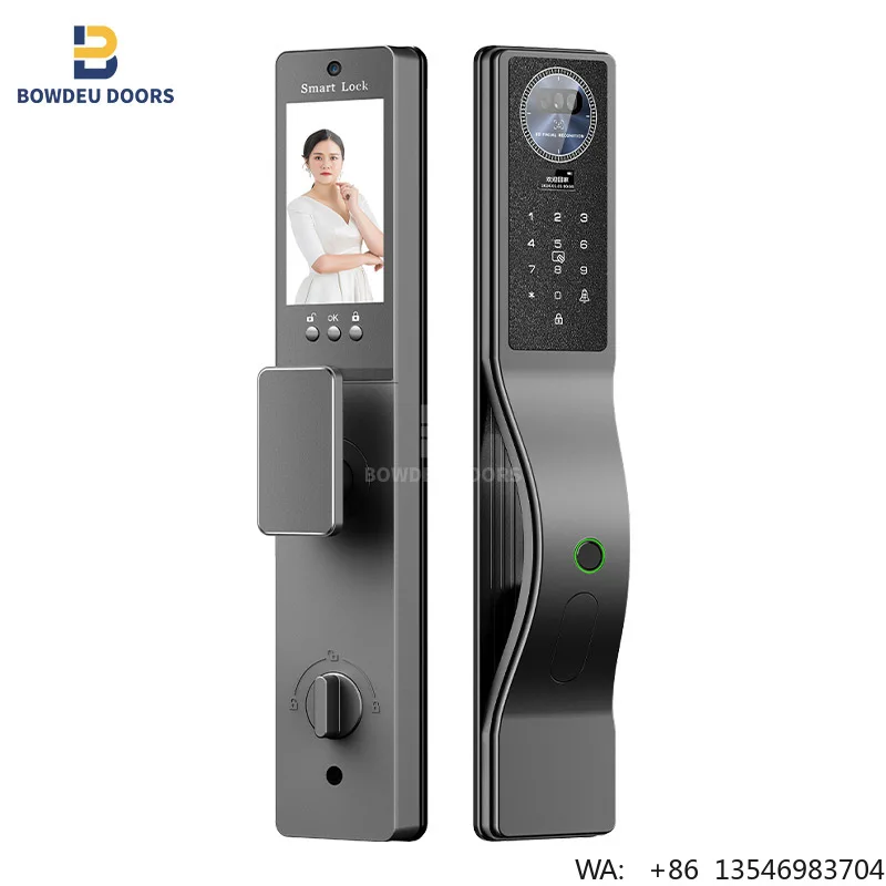 Smart Fingerprint Automatic Locking Door Lock One-key Quick Opening Smart Door Lock with a Built-in Doorbell Dual Camera