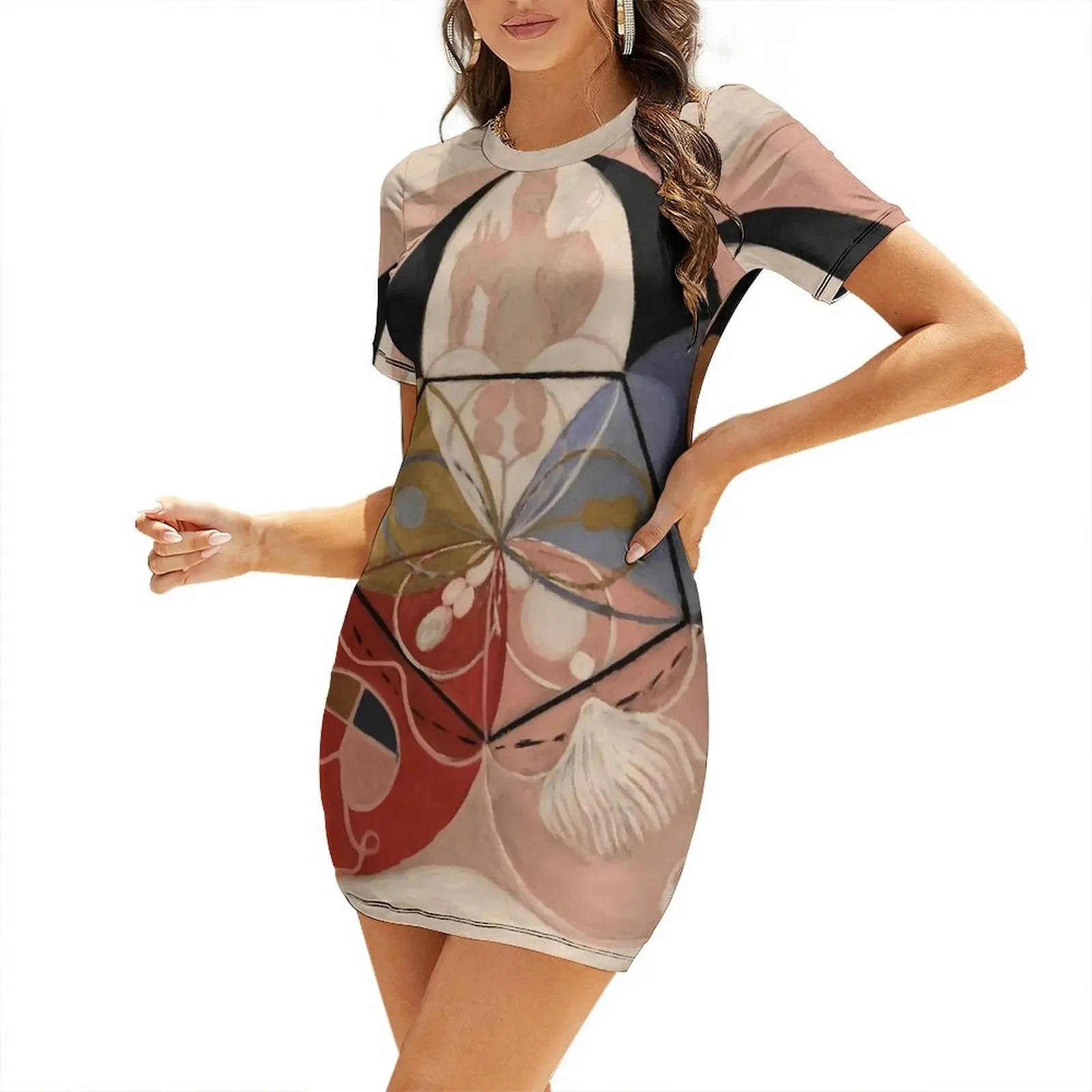 

Hilma af Klint Evolution, No. 14, Group VI Short-Sleeved Dress Womens dresses ladies dresses for special occasion Dress