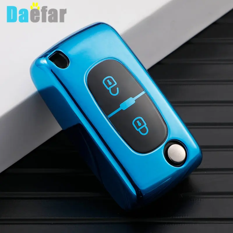 New TPU Car Key Fob Case Cover For Peugeot 107 206 207 307 308 406 For Citroen Xsara Picasso C2 C3 C4 C5 C6 C8 Protector Bag