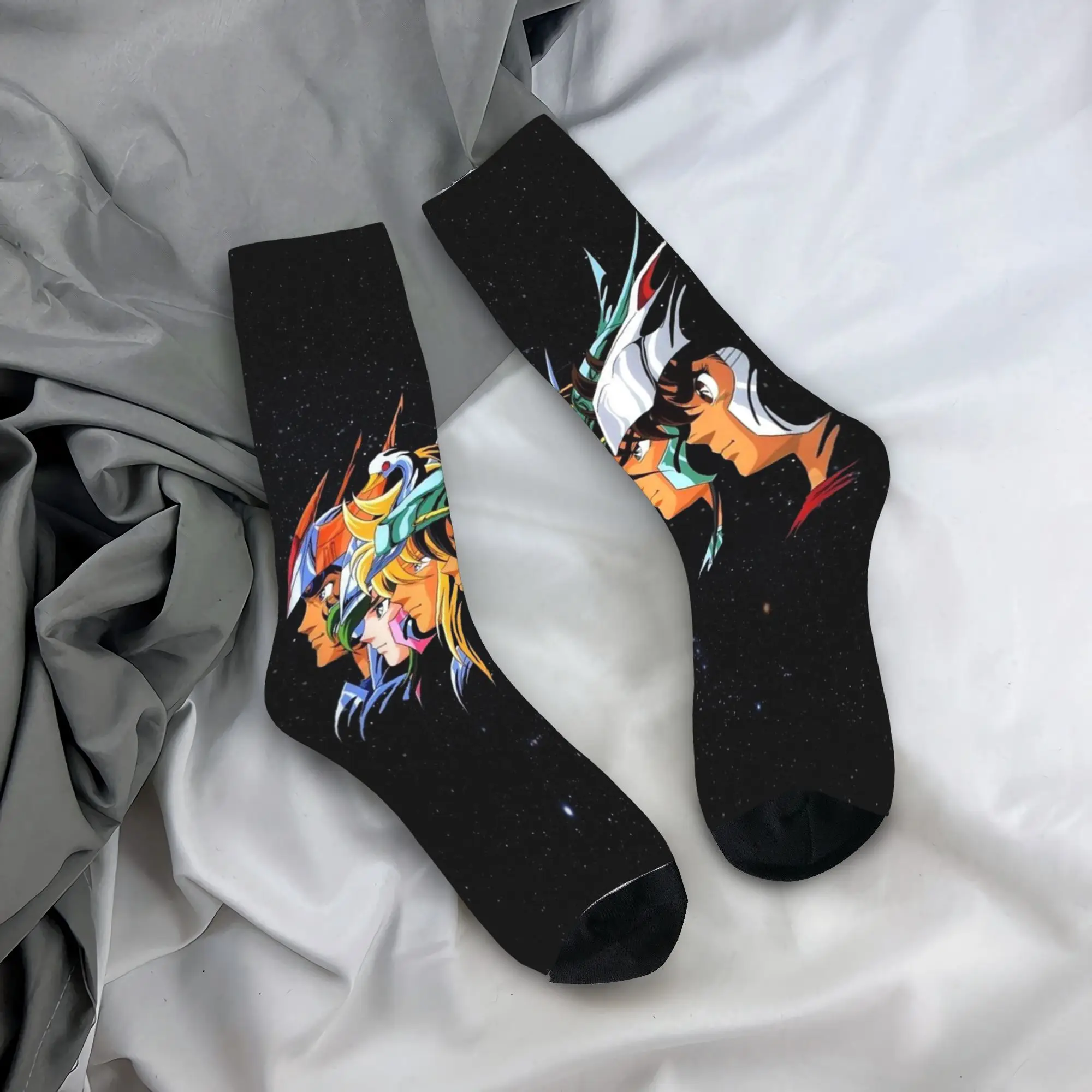 

Custom Kawaii Men's Saintes Seiya Anime Manga Dress Socks Unisex Breathbale Warm 3D Print Crew Socks