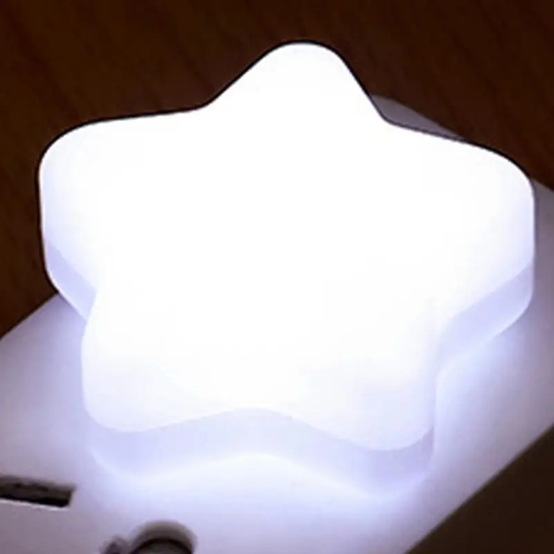 Nursery Night Lights Star Shaped LED Bedside Night Light USB Charging Cute Star Lamp 2 Colors Light Up Decor for Bathroom