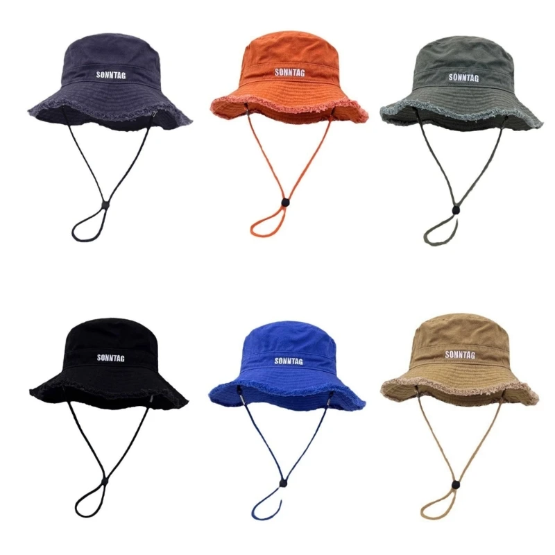 Fisherman Hat Bucket Hat for Girls Fashion Embroidery Casual Hat for Sports Gym Mountain Camping Hat Outdoor Activity