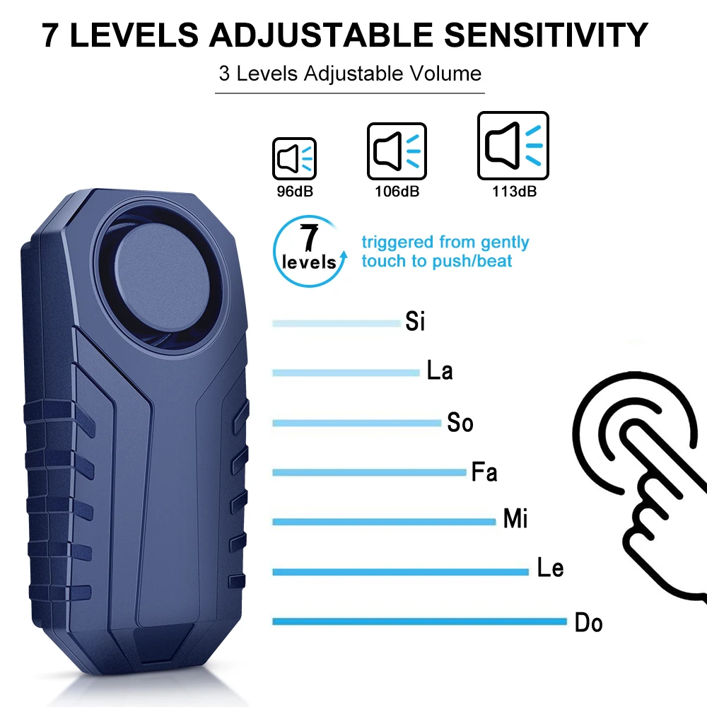 Elecpow Bicycle Alarm Wireless Remote Control Electric Scooter Bike Anti theft Alarm 113dB Waterproof Motorcycle Alarm System